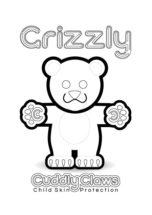 Grizzly Colouring In